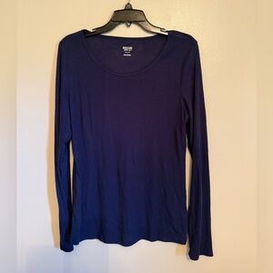 Women's Blue Long Sleeve Top
